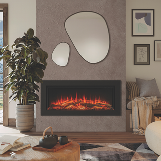 Avita RW 3-Sided Media Wall Electric Fire - Onyx