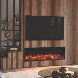 Avita RW 3-Sided Media Wall Electric Fire - Onyx