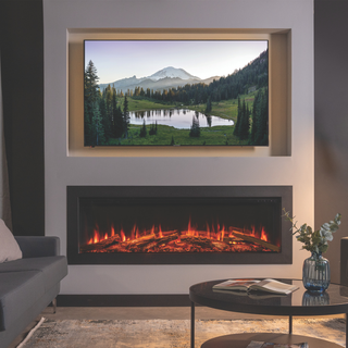 Avita RW 3-Sided Media Wall Electric Fire - Onyx