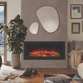 Avita RW 3-Sided Media Wall Electric Fire - Onyx