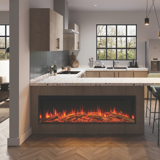 Avita RW 3-Sided Media Wall Electric Fire - Onyx