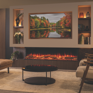 Avita RW 3-Sided Media Wall Electric Fire - Onyx