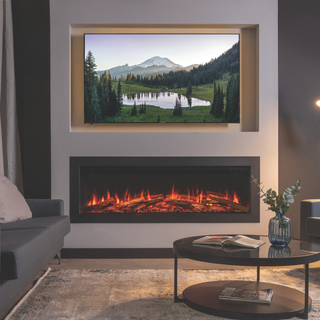 Avita RW 3-Sided Media Wall Electric Fire - Onyx