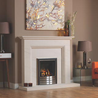 Aylesbury 54" Portuguese Limestone Complete Fireplace Suite - Charlton & Jenrick