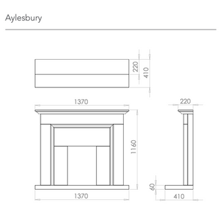 Aylesbury 54" Portuguese Limestone Complete Fireplace Suite - Charlton & Jenrick