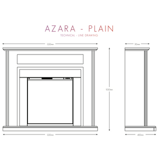 Azara 48" Electric Fire and Fireplace Suite - Pryzm