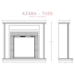 Azara 48" Electric Fire and Fireplace Suite - Pryzm