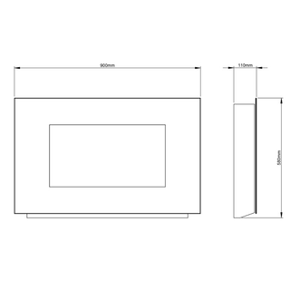 Azonto 35" Wall Mounted Electric Fire - Flare