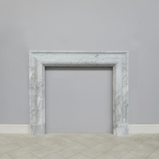 Aztec Bolection 52" Bianca Carrara Honed Marble Fireplace Mantel - FDC
