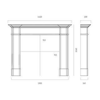 Balham 56" Aegean Limestone Mantel