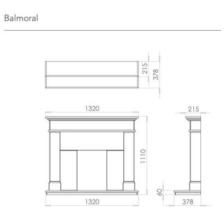 Balmoral 52" Portuguese Limestone Fireplace Suite - Charlton & Jenrick