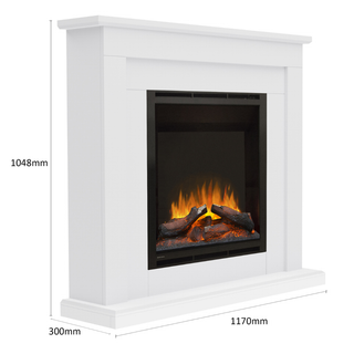 Beadnell 46" Flat-To-Wall Electric Fire and Fireplace Suite - Flare