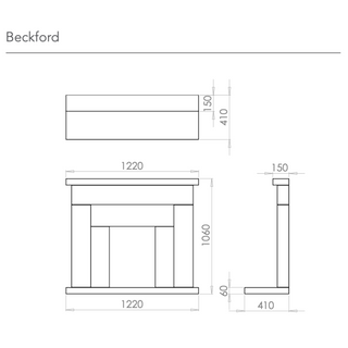 Beckford 48" Portuguese Limestone Fireplace Suite - Charlton & Jenrick