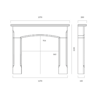 Bellingham 54" Fireplace Mantel
