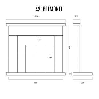 Belmonte Portuguese Limestone Suite 42" 48"