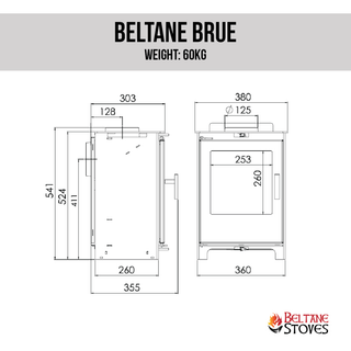 Brue 4kW Freestanding Multifuel Stove - Beltane