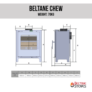 Chew 4.6kW Freestanding Woodburning Stove - Beltane