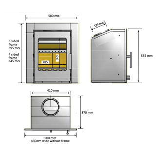 Holford Ecodesign 5kW Inset Woodburning Stove - Beltane