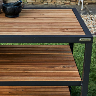 Modular Nest + Expansion Frame + Acacia Shelves Big Green Egg