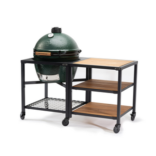 Modular Nest + Expansion Frame + Acacia Shelves Big Green Egg