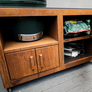 Corten Steel Kitchen - Big Green Egg