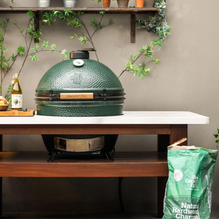 Stainless Steel Topped Premium Royal Mahogany Table - Big Green Egg