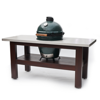 Stainless Steel Topped Premium Royal Mahogany Table - Big Green Egg