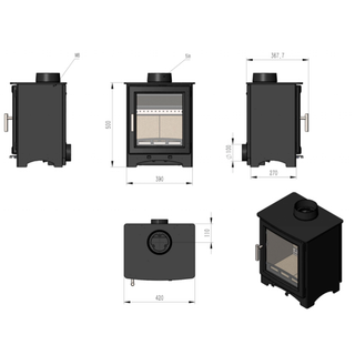Birchley 5kW Solid Fuel Stove - Oakleaf Stoves