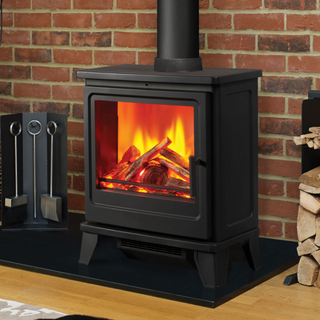 Blackthorn Electric Stove with Premium Real Logs - Solution