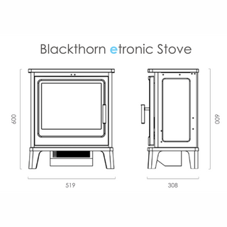 Blackthorn Electric Stove with Premium Real Logs - Solution
