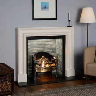Bolection 50" Aegean Limestone Fireplace Mantel - FDC