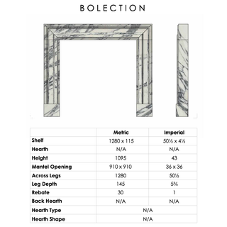 Bolection 50" Arabescato Marble Fireplace Mantel - FDC