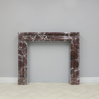 Bolection 50" Rosso Levanto Marble Fireplace Mantel - FDC