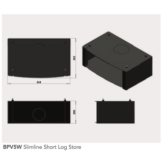 BPV5W-SLIM Purevision 5kW Wide Slimline Free-Standing Stove