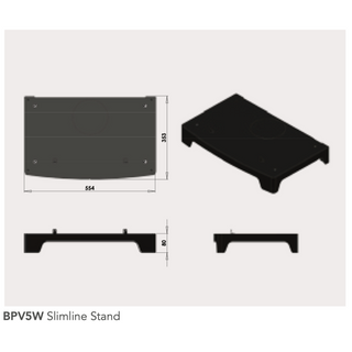 BPV5W-SLIM Purevision 5kW Wide Slimline Free-Standing Stove