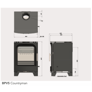 Purevision Countryman 5kW Free-Standing Stove