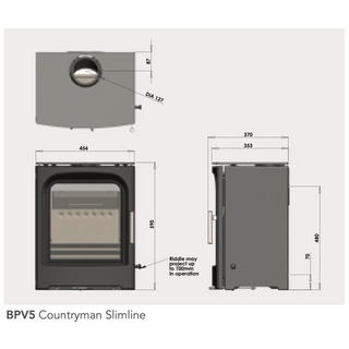 Purevision Countryman 5kW Slimline Free-Standing Stove