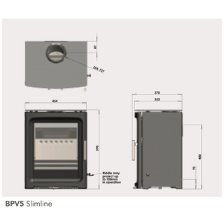 BPV5-SLIM Purevision 5kW Slimline Free-Standing Stove