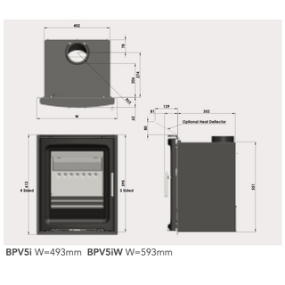 BPV5i Purevision 5kW Inset Stove