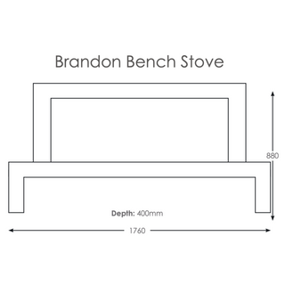 Solution Brandon Stove Bench Electric Modern Feature Fire and Fireplace