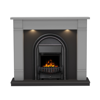 Broadwell 48" Flat-To-Wall Electric Fire and Fireplace Suite - Flare