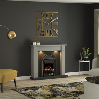 Broadwell 48" Flat-To-Wall Electric Fire and Fireplace Suite - Flare