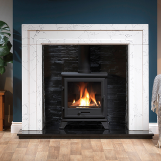 Brooksby 52" Calcara Micromarble Fireplace Mantel Capital Fireplaces