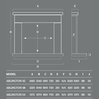 Arlington Micromarble Electric Fireplace Suite - Capital Fireplaces