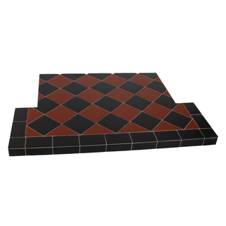Diamond Quarry Red Tiled T-Shaped Hearth - Capital Fireplaces