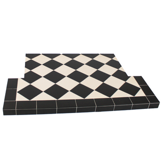 Diamond Quarry White Tiled T-Shaped Hearth - Capital Fireplaces