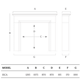 Isca 51" Aegean Limestone Fireplace Mantel - Capital Fireplaces