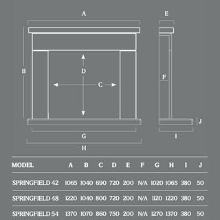 Springfield Micromarble Electric Fireplace Suite - Capital Fireplaces