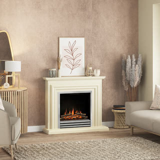 Carina 44" Flat-To-Wall Electric Fire and Fireplace Suite - Flare