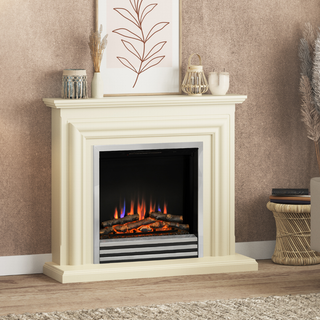 Carina 44" Flat-To-Wall Electric Fire and Fireplace Suite - Flare